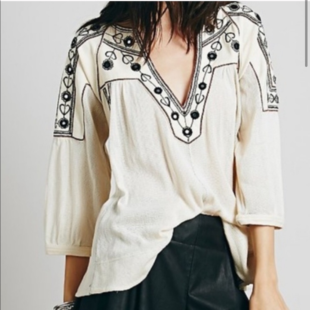 Free People New Romantics Bohemia Peasant Blous